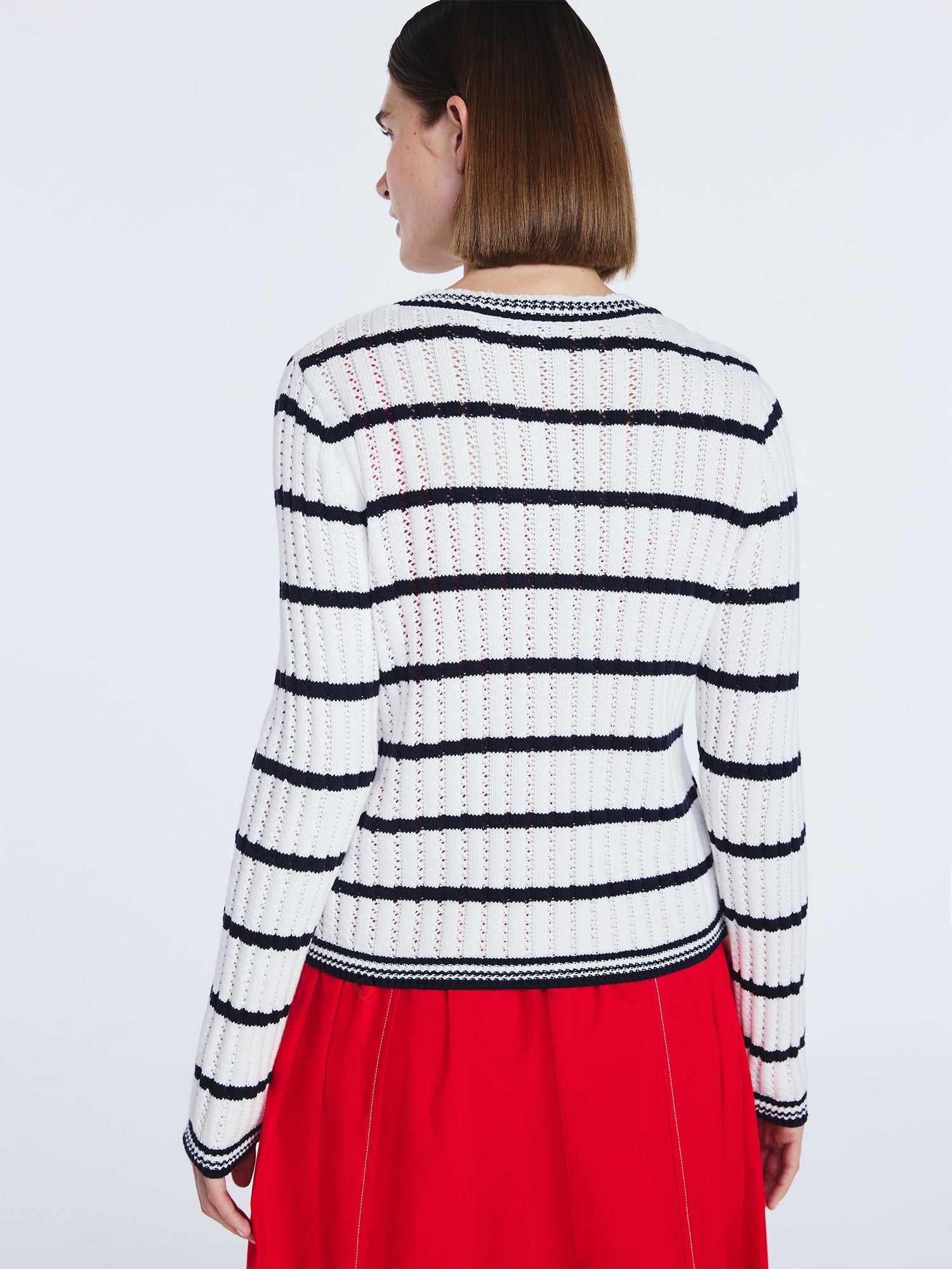 Free Assembly Women's Textured Stitch Cotton Cardigan Sweater with Long Sleeves, Lightweight, Sizes XS-XXL