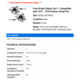 thumbnail image 2 of Front Brake Caliper Set 2 - Compatible with 1973 - 1976 Pontiac Grand Prix 1974 1975, 2 of 2