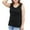 Black, variant on Snzhen Plus Size Women's Stretchy Camisole Women's Solid Color Plus Size Camisole Thin Increased Elasticity Base Shirt Round Neck Tank Top