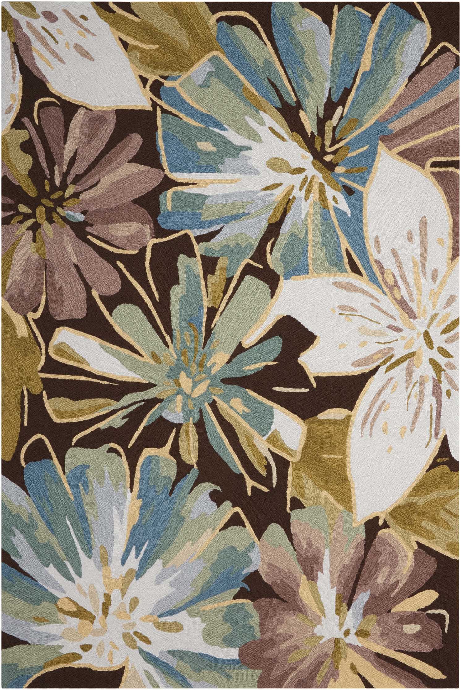Nourison Fantasy Floral Chocolate 5' x 7'6" Area Rug, (5x8) - image 2 of 5