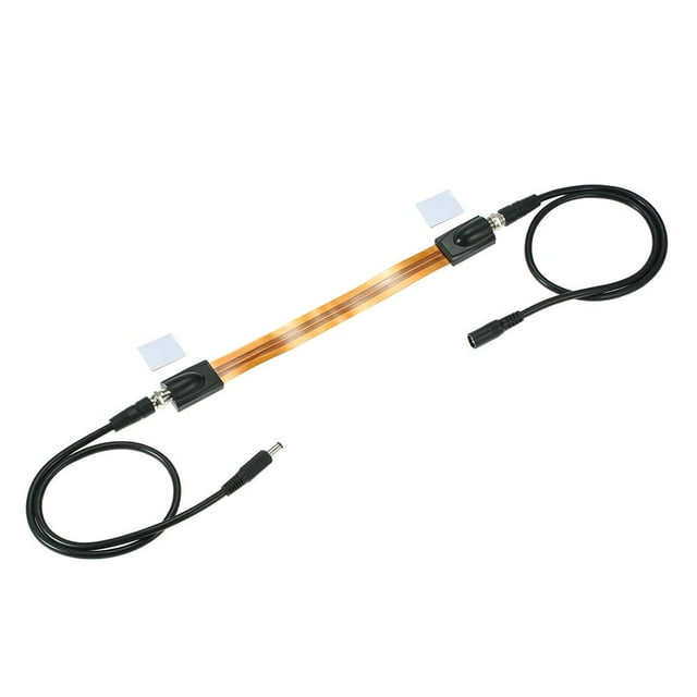 Flat Power Cable Female F Connector Fits Under Doors Windows Without Drilling 26cm Long F Male Camera Power Input Output Adapter Cable Extension Line