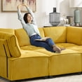 thumbnail image 3 of Miekor Furniture Modular Sectional Sofa U Shaped Modular Couch with Reversible Chaise Modular Sofa Sectional Couch,6- Seat Convertible Sofa,Fit for Living Room 78124, 3 of 16