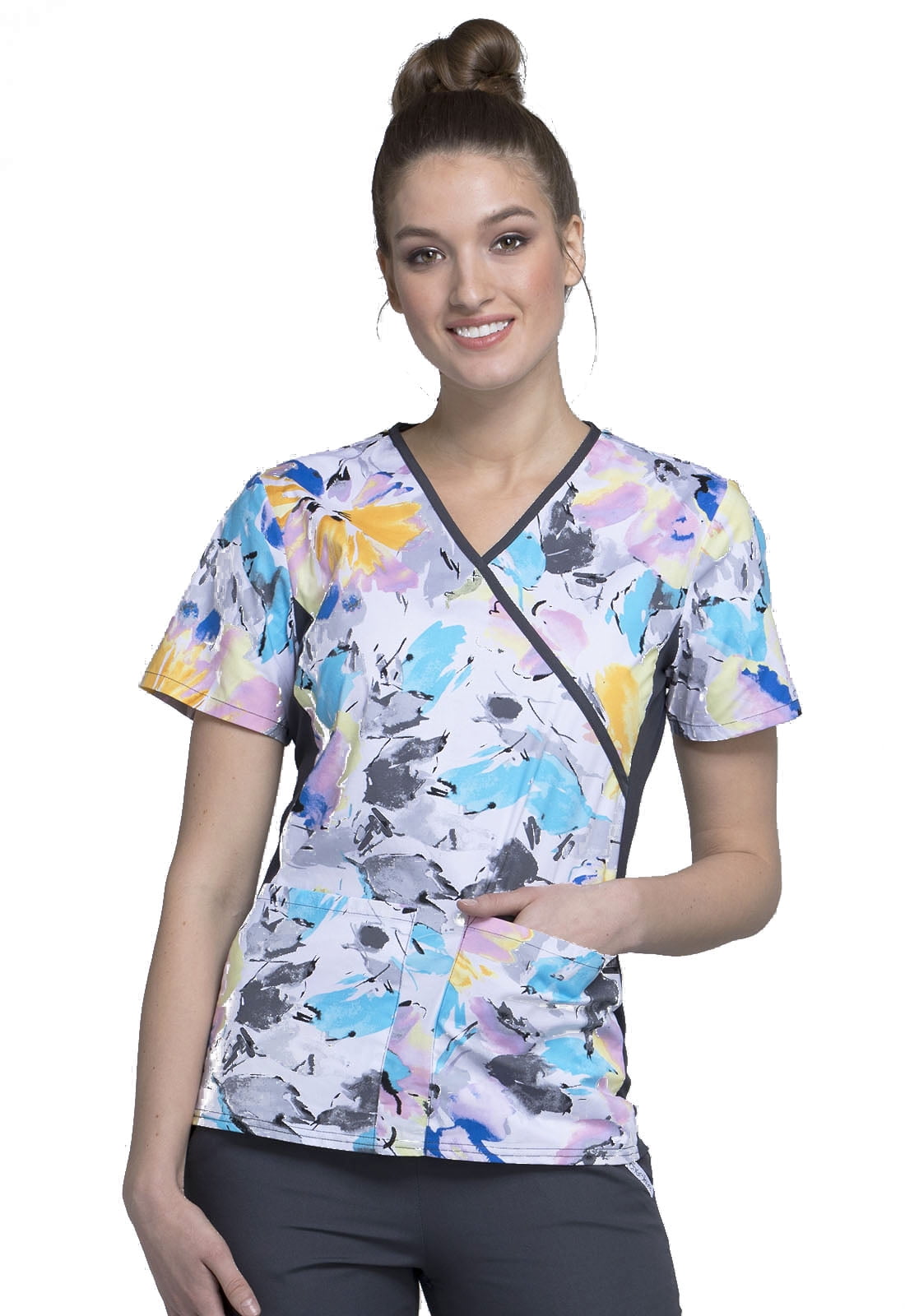 Download Cherokee - Cherokee Flexibles Scrubs Top for Women Mock ...