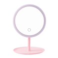 thumbnail image 4 of Desktop Vanity Mirror With Led Light, Pink Student Dormitory Table Makeup Mirror Ring Shape ,Widely Use, 4 of 7