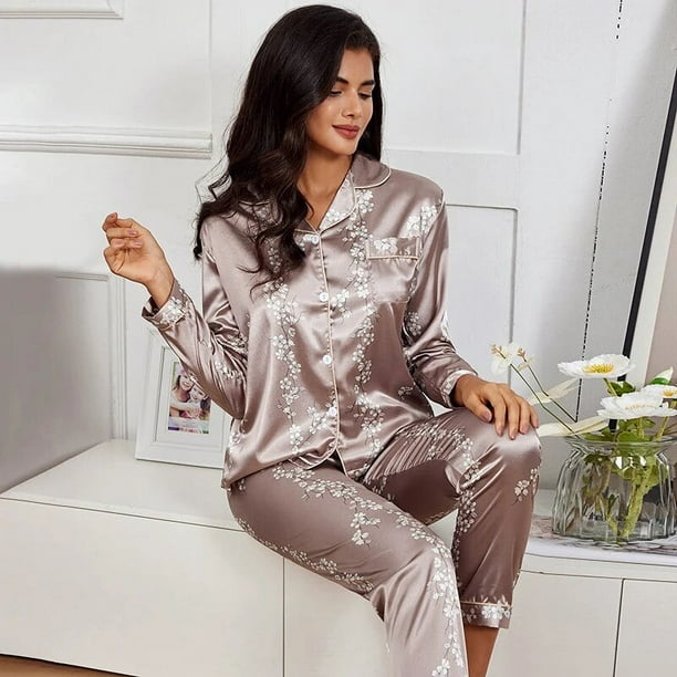 Satén Pijamas De Seda De Mujer Satén Pijamas Para Dormir De Mujer Ropa De Dormir Pijamas En Satin Precio  Satén Tela Seda