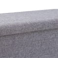 thumbnail image 4 of Foldable Fabric Storage Ottoman Footstool Stool Multifunctional Storage Box for Living Room Dorm Room Gray S, 4 of 4