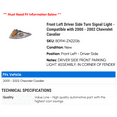 thumbnail image 2 of Front Left Driver Side Turn Signal Light - Compatible with 2000 - 2002 Chevy Cavalier 2001, 2 of 2