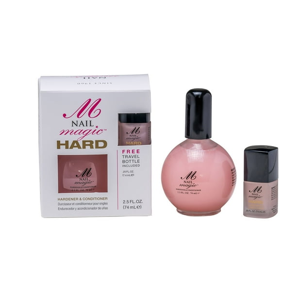 Nail Magic Nail Hardener & Conditioner, Prevents & Treats Chipping, Peeling, Brittle Fingernails, Strengthens, Conditions, and Hardens Nails, fluid ounces with travel bottle Nail Magic Nail Hardener & Conditioner, Prevents & Treats Chipping, Peeling, Brittle Fingernails, Strengthens, Conditions, and Hardens Nails, fluid ounces with travel bottle
