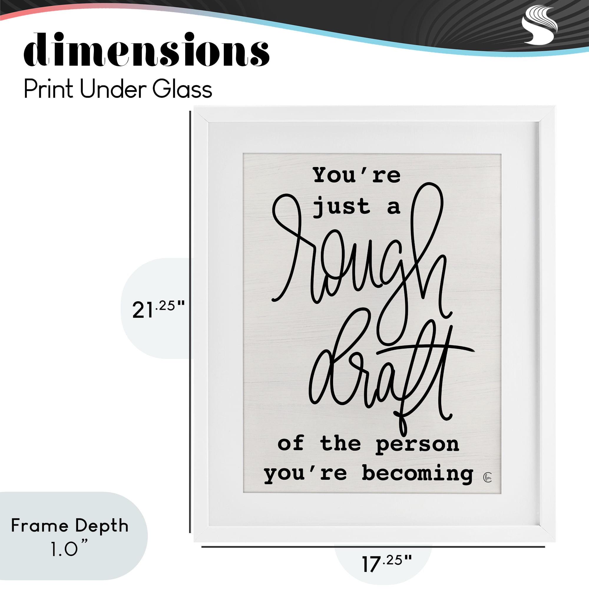 Stupell Industries Rough Draft Of Person White Framed Print Under Glass, design by Fearfully Made Creations
