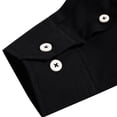 thumbnail image 5 of LIIPEE Men Shirts Father's Day Gifts Casual Button Down Collar Tab Long Sleeve Solid Color Ribbed Button Up Shirts Male Single Yoke Regular Breathable Fashion Versatile Tops With Pocket,XXL, 5 of 7