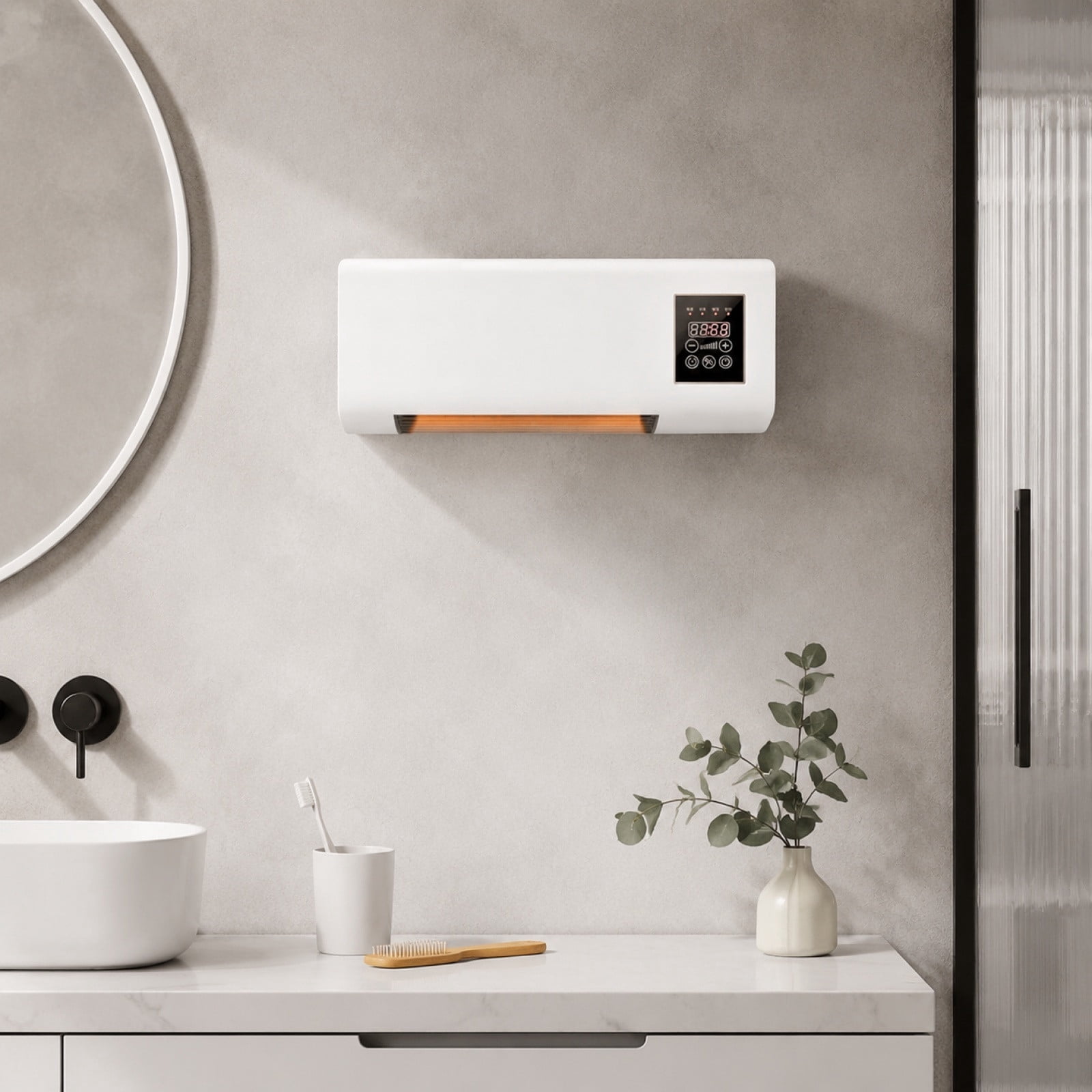 Portable Air Conditioner 3 in 1, Bladeless Wall Mount Fan, 12000 BTU Quiet AC for Bedroom Home Office, No Installation with Remote Control