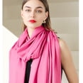 thumbnail image 2 of Cotton linen scarf wide linen wrap cape plain scarf, 2 of 4