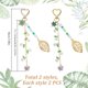 thumbnail image 2 of 4 llaveros de lirio de los valles con colgante acrílico de hoja de oro, llaveros con dije de corazón, mariposa, correa para móvil, llaveros florales de hoja de arce., 2 of 5
