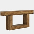 thumbnail image 5 of Canddidliike 63" Wood Console Table, Farmhouse 2-Tier Sofa Table Entryway Table, Foyer Display Table, Brown, 5 of 12