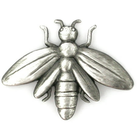 PinMart's Antique Silver Bee Insect Animal Spring Summer Lapel Pin