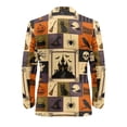 thumbnail image 6 of Uourmeti Polyester Men's Blazer with Halloween Patchwork, Slim Fit Casual Sport Coats for Formal Events and Halloween Parties, Halloween Patchwork, 6 of 9
