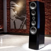 SVS Ultra Evolution Pinnacle, Flagship Reference Tower Speaker, Diamond Coated Tweeter, Quad 8 Woofers - Black Oak