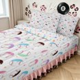 thumbnail image 3 of meiyoeat Dripping Ice Cream Baseball Zipper Twin Comforter Sets with Fitted Sheet and 2 Pillowcases for Girls, Kawaii Sprinkle Candy Ball Zipper Bedding Set, Star Reversible, 4-Piece, 3 of 7