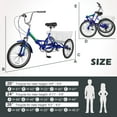 thumbnail image 6 of Lilypelle Adult Folding Tricycle with Low Step Through, 7-Speed Three Wheel Cruiser Bike Trike with Cargo Basket for Women, Men, Seniors ,Blue, 6 of 16
