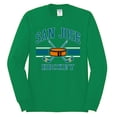 thumbnail image 2 of Wild Bobby City of San Jose Hockey Fantasy Fan Sports Men's Long Sleeve Shirt, Kelly, X-Large, 2 of 5