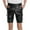 Black 09012, variant on OWMEOT Mens 5 Inch Cargo Shorts Fashion PU Leather Outdoor Shorts Casual Multi-Pockets Travel Shorts Eye-Catching Vacation Shorts