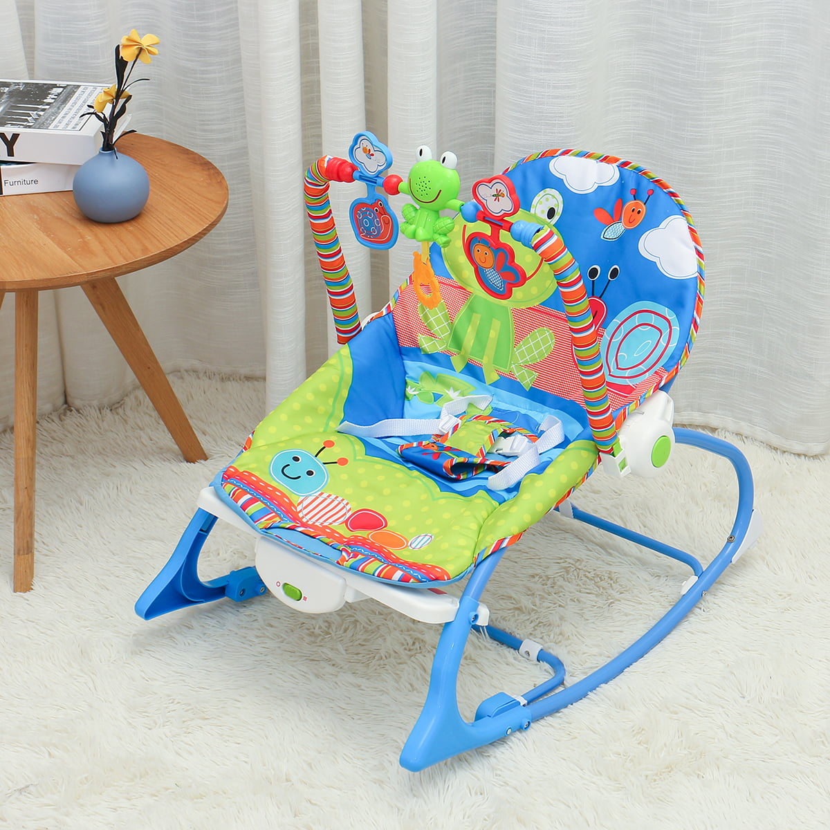 Baby Rocker Seat with Hanging Toys 