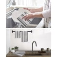 thumbnail image 5 of Grey Stripe Kitchen Dish Towels for Drying Dishes Set of 2, Farmhouse Minimalist Striped Waffle Weave Microfiber Hand Tea Bathroom Towels Quick Dry & Absorbent Towel 12x12, 5 of 7