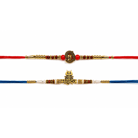 Pack of 2 Rakhi Indian Rakhi for Raksha Bandhan Festival, Rakhi Thread, Rakhi for Brother,Fancy Rakhee Rakhi Bracelet for Brother - design-30