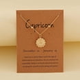 thumbnail image 5 of Goldtone Star Sign Zodiac Circular Pendant Necklace, 5 of 11