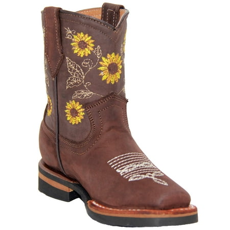 

The Western Shops Kids Girl Floral Sunflower Embroidered Cowgirl Boot
