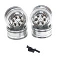 thumbnail image 1 of ZheElen RCGOFOLLOW Aluminum Alloy Metal Wheel Rims RC Upgrade Part Rc Metal Wheel Rims For 1/16 WPL C14 RC Car Part RC Car Accessories Silver, 1 of 6