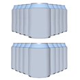 thumbnail image 1 of Mangas Refrigerantes para Latas PartyPrints Frost en Blanco, Paquete de 25, 355 ml y 473 ml, 1 of 7