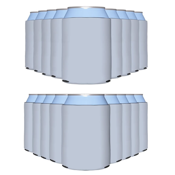 Mangas Refrigerantes para Latas PartyPrints Frost en Blanco, Paquete de 25, 355 ml y 473 ml