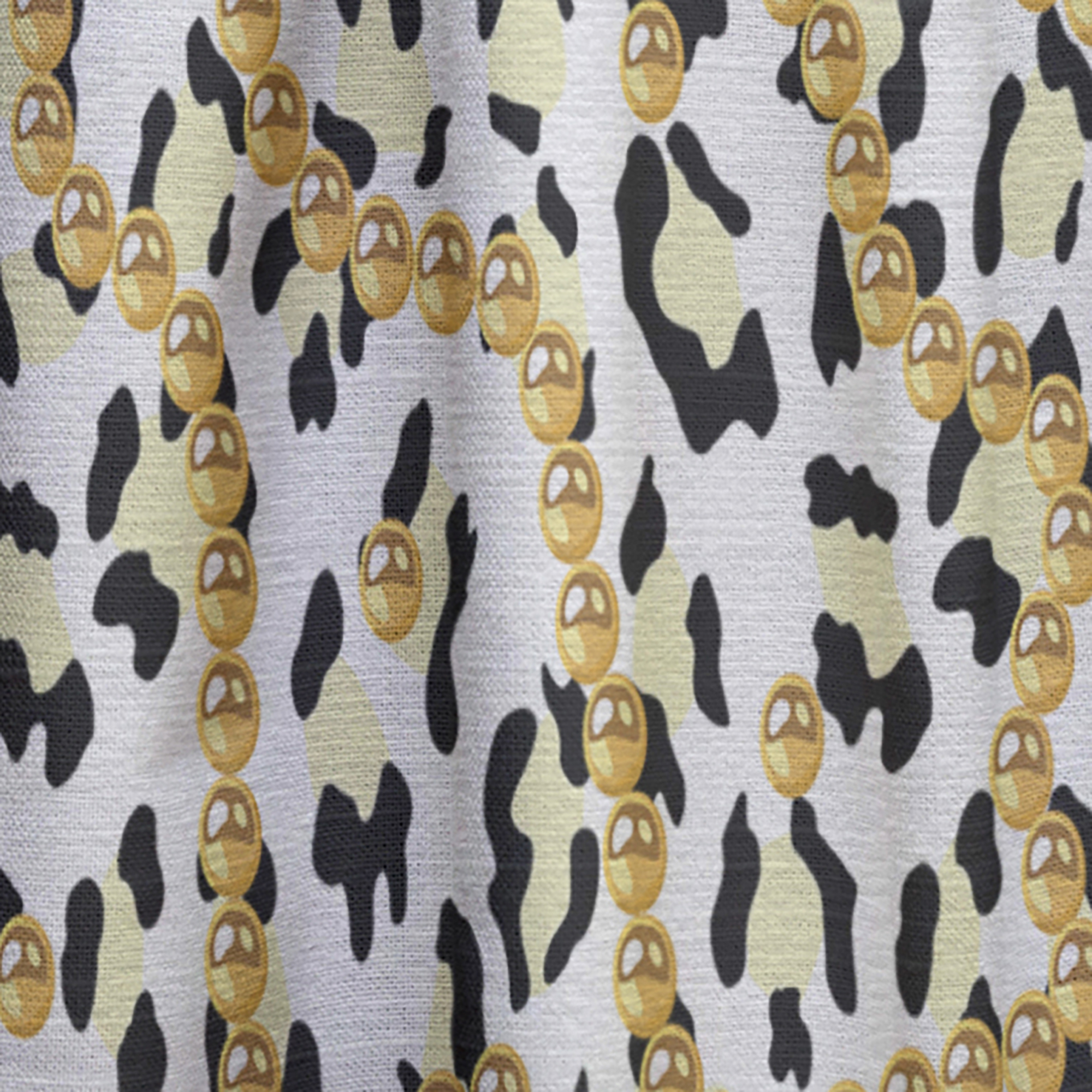 Designart 'Leopard Fur Safari Pattern VI' Mid-Century Modern Curtain Panel