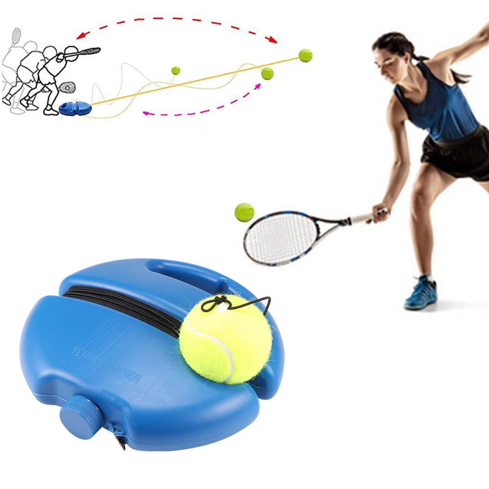 Tennis Trainer Return Rebounder Solo Tennis Ball Practice Single Tennis Training Exercise Equipment Kit 1 Base + 2 Balls with String 