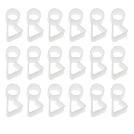 

100pcs Pendant Hooks Plastic Unique Shape Hangers Decor Lights Hook for Party