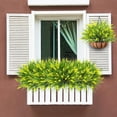 thumbnail image 3 of Zukuco 8 Bundles Artificial Plants Outdoor Faux Lavender Flowers Fake Monkey Grass UV Resistant Plastic Greenery Plants for Garden Home Porch Window Patio Hanging Planter Indoor Decor (Yellow), 3 of 7