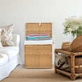 thumbnail image 7 of CONCETTA Laundry Hamper with Removable Liner, 110L Wicker Laundry Basket, Yellow, 1 Count, 7 of 7