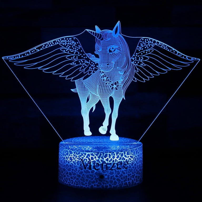 One Fire 【Unicorns Gifts for Girls】 Unicorn Night Light for Kids, 16 Colors & Remote Control Baby Night Light, Rechargeable Unicorn Lamp Girls Night