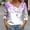 Purple, variant on Blmnix Teacher Shirts Cuffed Botanical Womens Plus Size Blouses V-Neck Long Sleeve Shirts