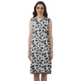 thumbnail image 1 of Moomaya Knee Length Summer Dresses Printed Back Slit Boat Neck Shift Dress, 1 of 4