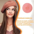 thumbnail image 3 of QJUHUNG Women Beret Korean Style Polyester Artist Hat Autumn Winter Beautiful Caps Breathable Headwear Party Apparel Stylish Clothing, 3 of 6