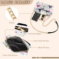 thumbnail image 3 of FORMRS Women Crossbody Purse with Chain Strap Vegan Leather Shoulder Handbag, Pink Simple Shapes, 3 of 7