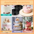 thumbnail image 3 of 2 Pieces 8 Inch Round Cake Pan Set with Removable Loose Bottom, Stainless Steel Core, Nonstick & Deep for Baking Birthday & Wedding Cakes, Send Goods from Local Warehouse, 3 of 5
