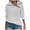 White, variant on WREESH Womens Fashion Sweatshirt Quarter Zip Pullover Casual Lapel Solid Color Pullover Loose Fit Long Sleeve Tops Spring New Retro Casual Neck Zipper Sweater Plaid Pullover Sweater Top Black