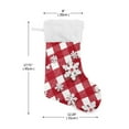 thumbnail image 2 of Red White Diagonal Plaids 3d Snowflakes Christmas Christmas Stockings Large Capacity 18 inch Gift Bag with Hook Xmas Holiday Decor 2 Pack, 2 of 8