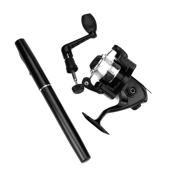 Pocket Fishing Rod under $5! Yannianjz Mini Portable Fishing Rod, Pen Shape Aluminum Alloy Pocket Fishing Pole with Reel, Compact Travel Fishing Gear for Beginners, Emergency Kit