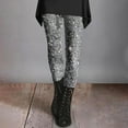 thumbnail image 2 of Women's Mardi Gras Leggings Glitter Print High Waisted Tummy Control Tights 2026 Trendy Carnival Party Gift Outfit Yoga Pants, 2 of 4