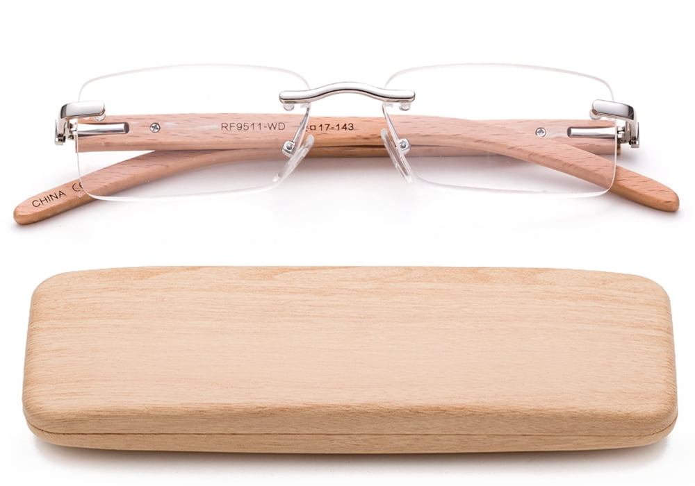 Newbee FashionHigh Quality Lightweight Real Wood Reading Glasses for