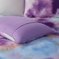 thumbnail image 5 of Intelligent Design 4 Piece King/Cal King Size Watercolor Tie Dye Printed Bedding Set, Lavender Comforter Set with Throw Pillow, 5 of 8